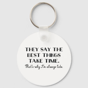 Altijd te laat sleutelhanger