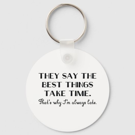 Altijd te laat sleutelhanger (Voorkant)