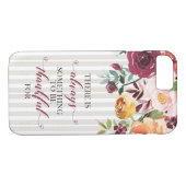 Altijd Thankful Pinstripe Case-Mate iPhone Case (Achterkant (Horizontaal))
