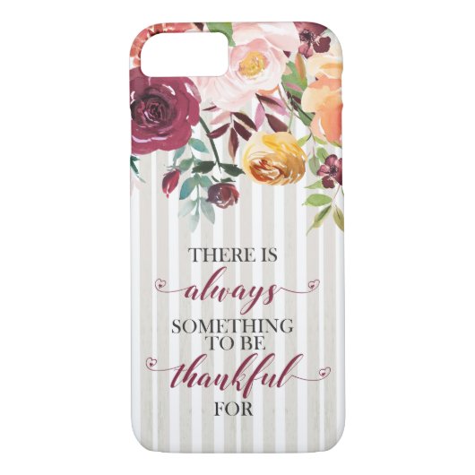 Altijd Thankful Pinstripe Case-Mate iPhone Case (Achterkant)