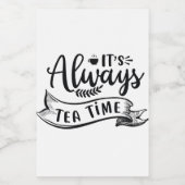 Altijd Thee tijd Voedselcontainer Etiket (Enkel label)