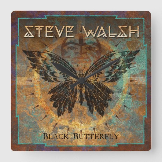 Altijd tijd om te roken vierkante klok (Voorkant)