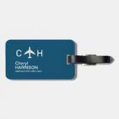 'Altijd tijd om te vliegen' Vliegtuigreizen Bagagelabel (Achterkant horizontaal)