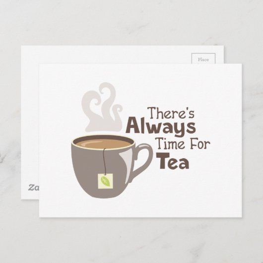 Altijd tijd thee briefkaart (Voorkant / Achterkant)