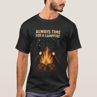 Altijd Tijd Voor Een Kampvuur Kampeer Geest T-shirt