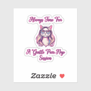 Altijd Tijd Voor Een Zachte Poes Slaap Sessie Sticker