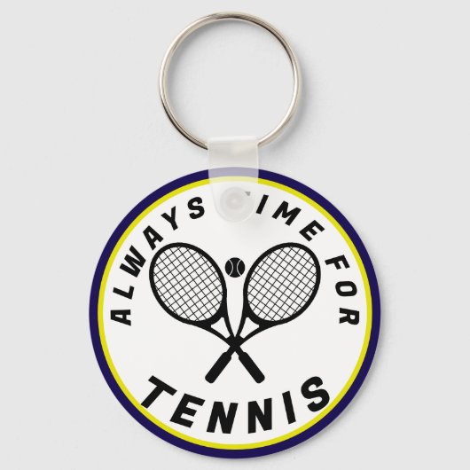 Altijd tijd voor tennis sleutelhanger (Voorkant)