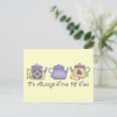 Altijd tijd voor thee briefkaart (Staand voorkant)