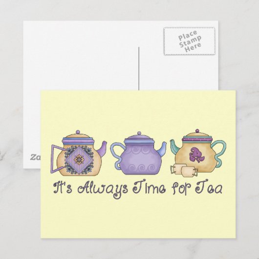 Altijd tijd voor thee briefkaart (Voorkant / Achterkant)