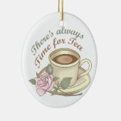 Altijd tijd voor thee keramisch ornament (Rechts)