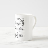 Altijd tijd voor thee porselein kop (Voorkant rechts)