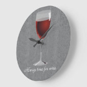 Altijd tijd voor Wijn (grote) wandklok (Hoek)