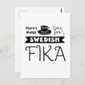 Altijd tijd voor Zweeds Briefkaart Fika (Voorkant / Achterkant)