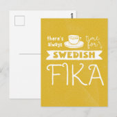 Altijd tijd voor Zweeds Briefkaart Fika (Voorkant / Achterkant)