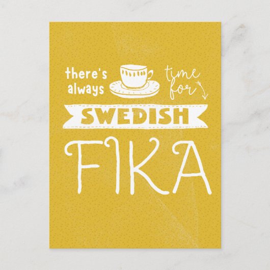 Altijd tijd voor Zweeds Briefkaart Fika (Voorkant)