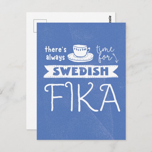 Altijd tijd voor Zweeds Briefkaart Fika (Voorkant / Achterkant)