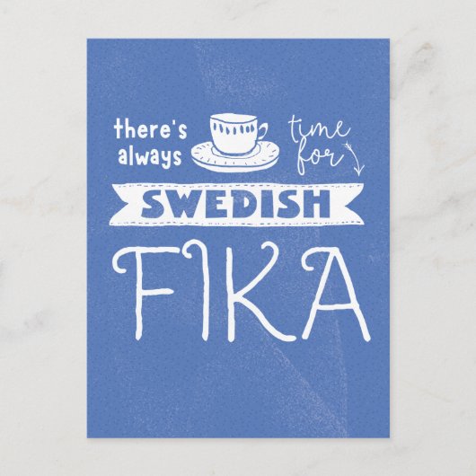 Altijd tijd voor Zweeds Briefkaart Fika (Voorkant)