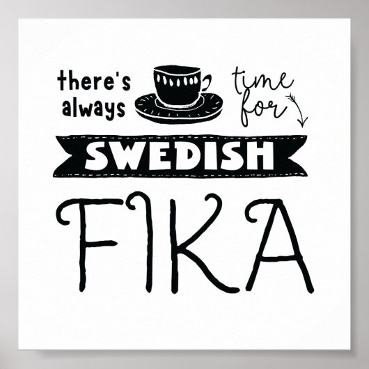 Altijd tijd voor Zweeds Poster Fika (Voorkant)