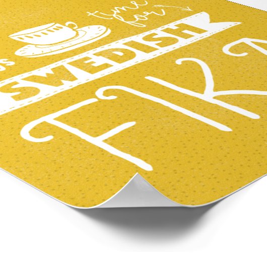 Altijd tijd voor Zweeds Poster Fika (Hoek)