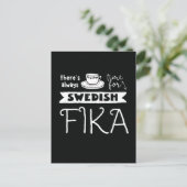 Altijd tijd voor Zweedse Fika Briefkaart (Staand voorkant)