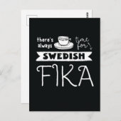 Altijd tijd voor Zweedse Fika Briefkaart (Voorkant / Achterkant)