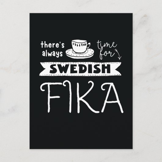 Altijd tijd voor Zweedse Fika Briefkaart (Voorkant)