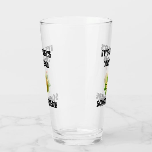 Altijd Tiki Time Ergens Tiki Party Glas (Links)