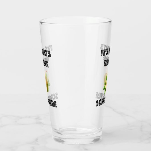 Altijd Tiki Time Ergens Tiki Party Glas (Rechts)