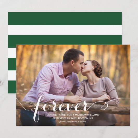 ALTĲD & TOT IN DE EEUWIGHEID | OPSLAG DATUM AANKON SAVE THE DATE (Voorkant / Achterkant)