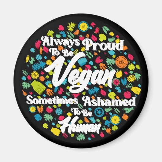Altijd trots om vegan magnet te zijn - keuken, kan (Voorkant)