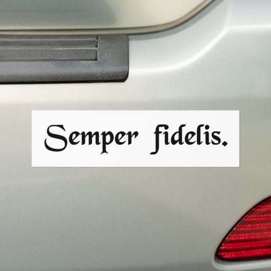 Altijd trouw. bumpersticker (Op auto)