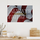 Altijd trouw - Semper-Fi-Poster Poster (Keuken)