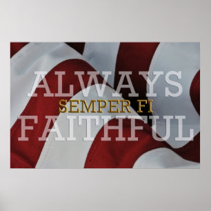 Altijd trouw - Semper-Fi-Poster Poster
