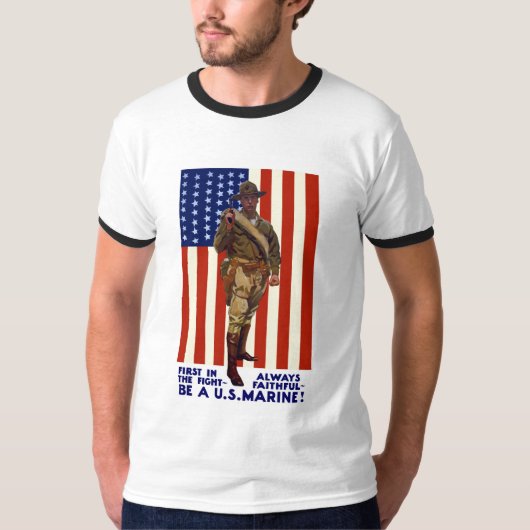 Altijd trouw — wees een Amerikaanse marinier T-shirt (Voorkant)