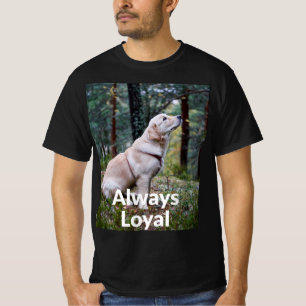 Altijd trouwe gouden retriever bos foto typografie t-shirt