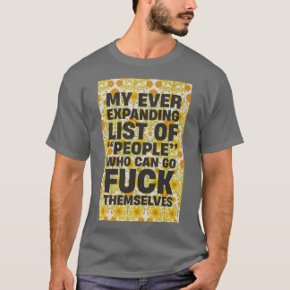 Altijd uitbreidende lijst t-shirt