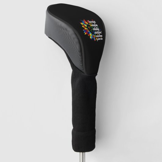 Altijd uniek - Autisme-bewustzijn Golfheadcover (Schuin)