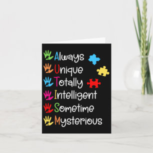 Altijd uniek autisme bewustzijn Helemaal intellige Kaart