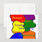 Altijd uniek autisme Briefkaart (Voorkant / Achterkant)