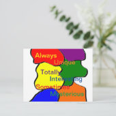 Altijd uniek autisme Briefkaart (Staand voorkant)