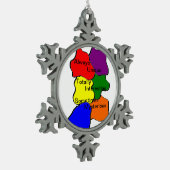 Altijd uniek Autisme Pewter Snowflake Ornament (Links)