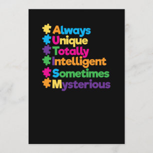 Altijd uniek en intelligent autisme kaart