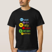 altijd uniek en soms ook intelligent myster t-shirt (Voorkant)