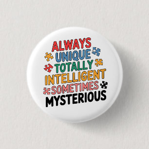 Altijd uniek, soms heel intelligent ronde button 3,2 cm