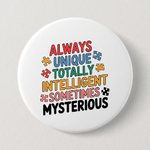 Altijd uniek, soms heel intelligent ronde button 7,6 cm