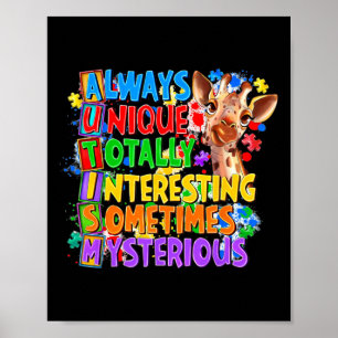 Altijd uniek totaal interessant soms mysterieus poster