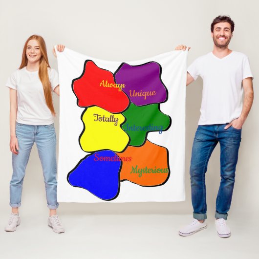 Altijd unieke Autisme fleece deken (In situ)