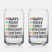 Altijd unieke Neurodiversiteit Acceptatie Kunst Blikvorm Glas (Voorkant)