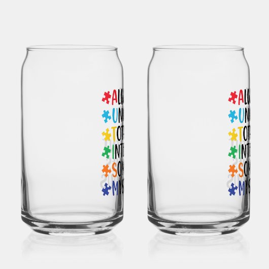 Altijd unieke Neurodiversiteit Acceptatie Kunst Blikvorm Glas (Rechts)