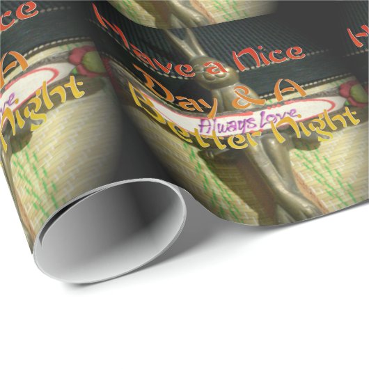 Altijd van Hakuna Matata houden, een leuke dag en  Cadeaupapier (Rol Hoek)